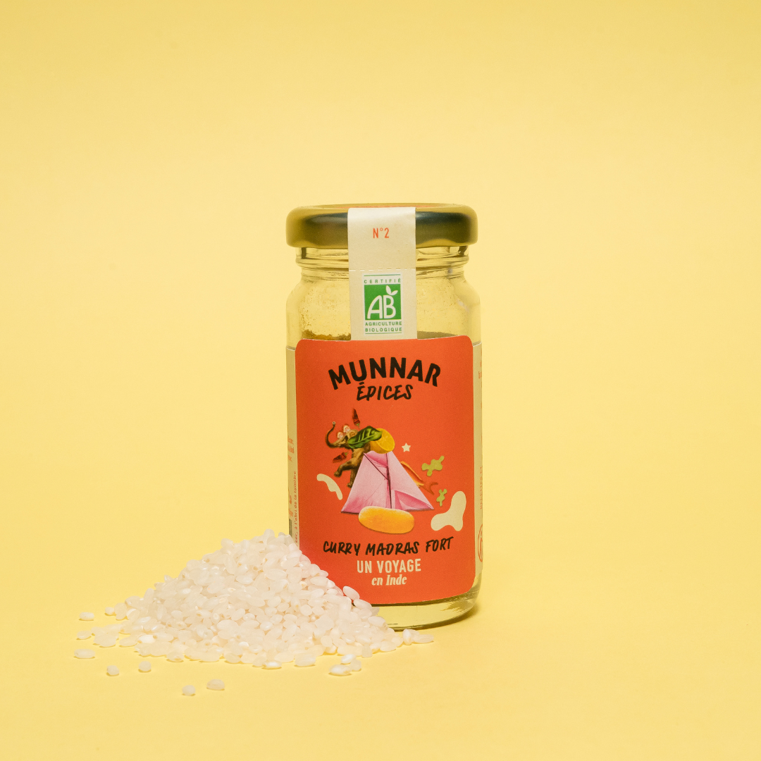 Munnar Épices - bio - curry madras fort - direct producteur