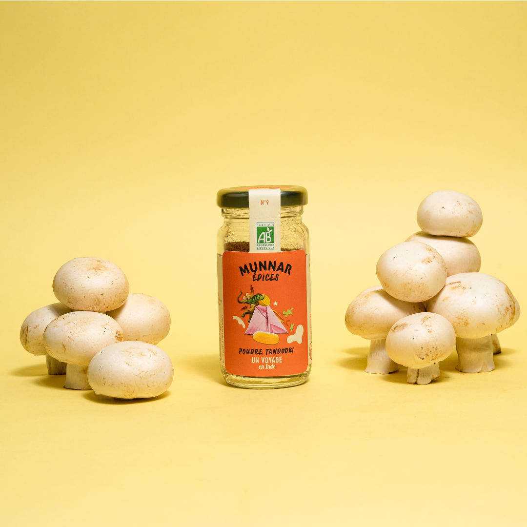 Munnar Épices - bio - Poudre Tandoori - mélange d'épices - kérala - healthy - bienfaits - origine Inde - direct producteur