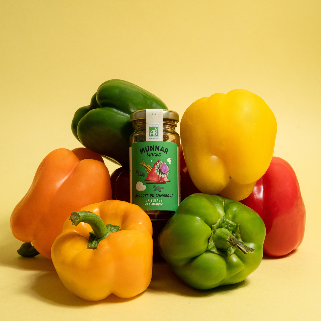 Munnar Épices - bio - bouquet camargue - mélange d'épices - healthy - bienfaits - origine France Provence - direct producteur