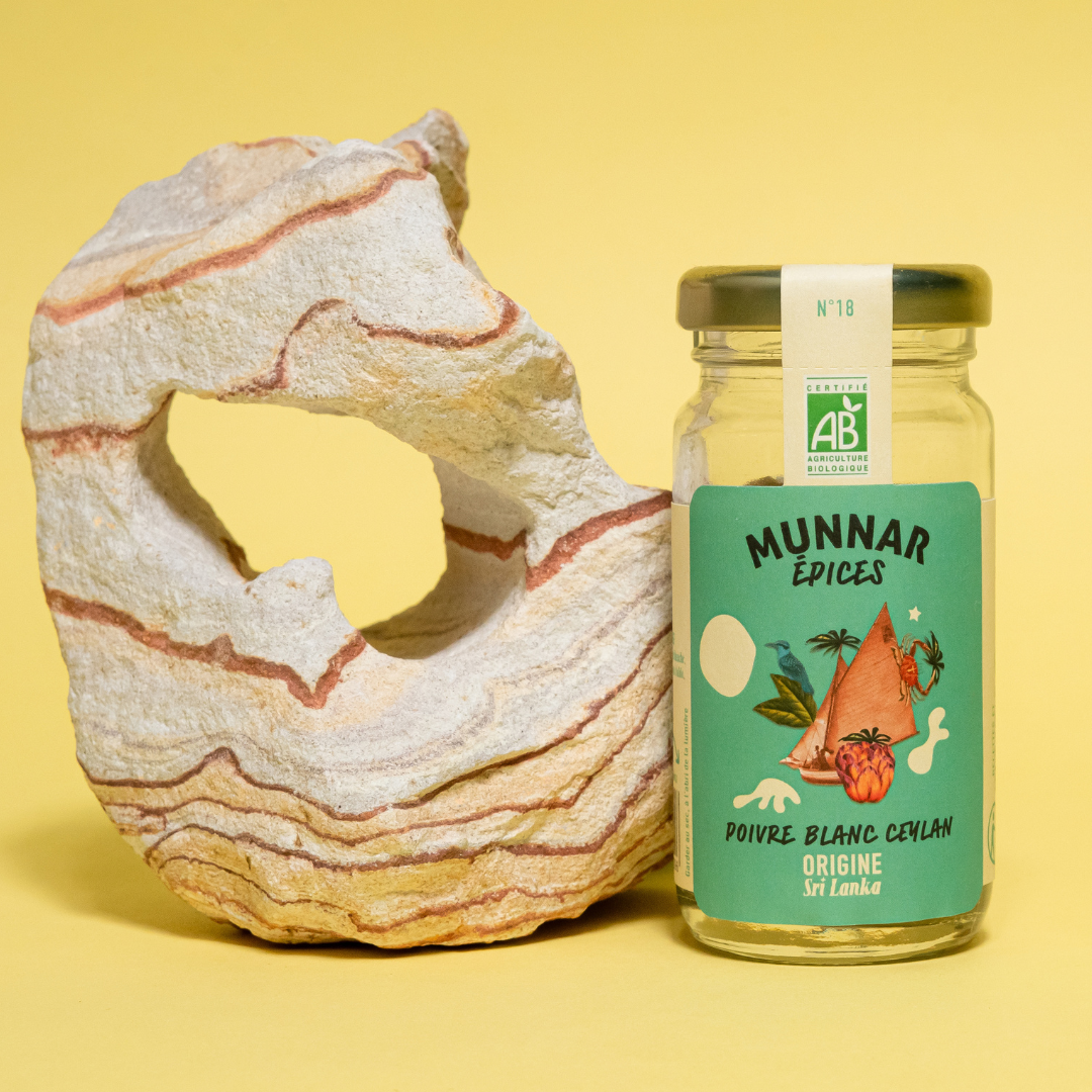 Munnar Épices - bio - poivre blanc ceylan - origine - Sri Lanka - direct producteur