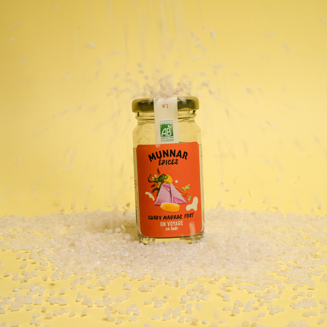 Munnar Épices - bio - curry madras fort - direct producteur